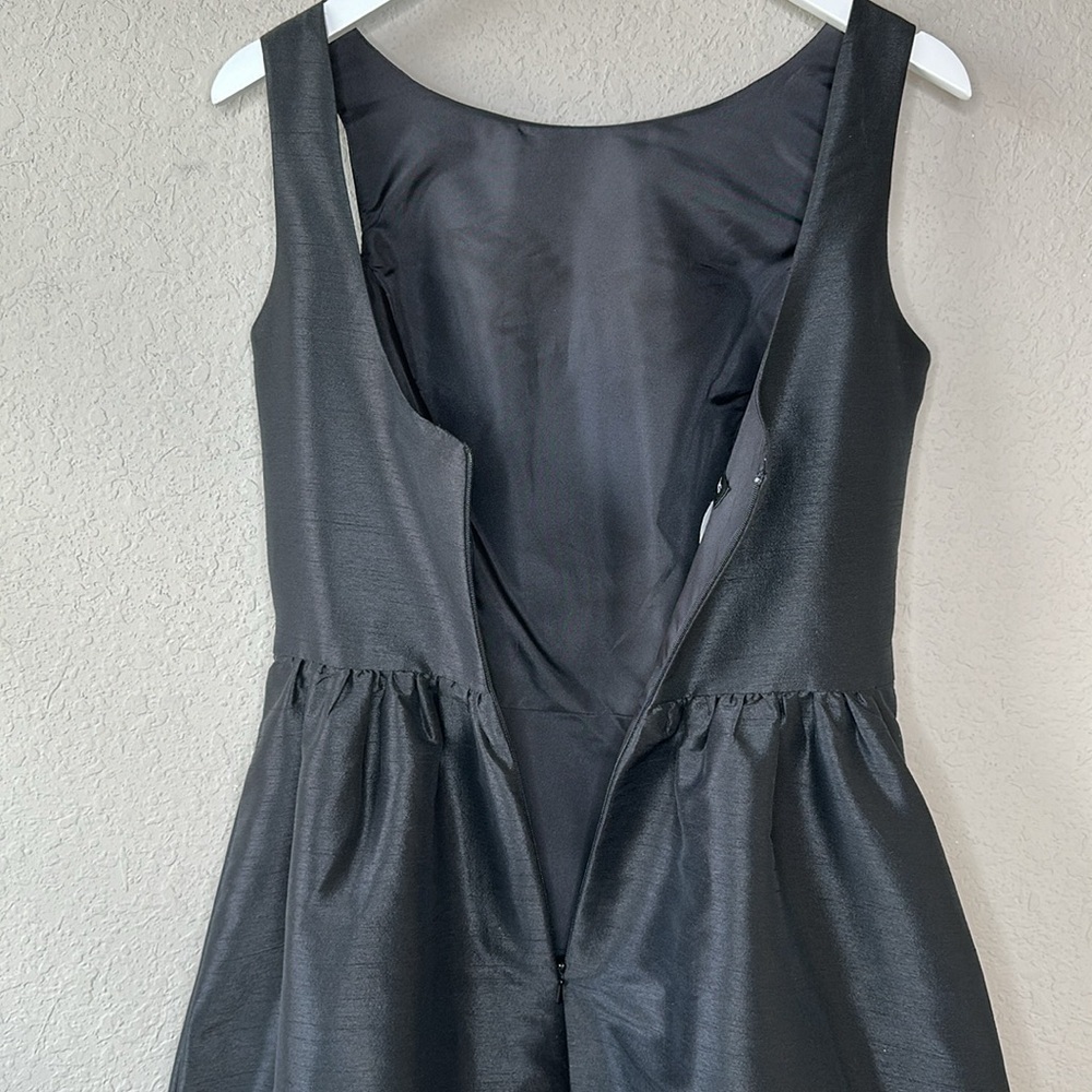 ALFRED SUNG Black Sleeveless Short‎ Bridesmaid Dress Scoop Back By Dessy Size 8 - Picture 8 of 14